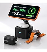 Indigotech MagSafe Charger Compatible, Qi2.2 25W 3 in 1 Charging Station for Apple, Magnetic Wire...