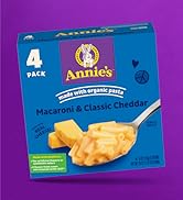 Annies Macaroni and Cheese Dinner, Classic Mild Cheddar, 4ct, 24 oz.