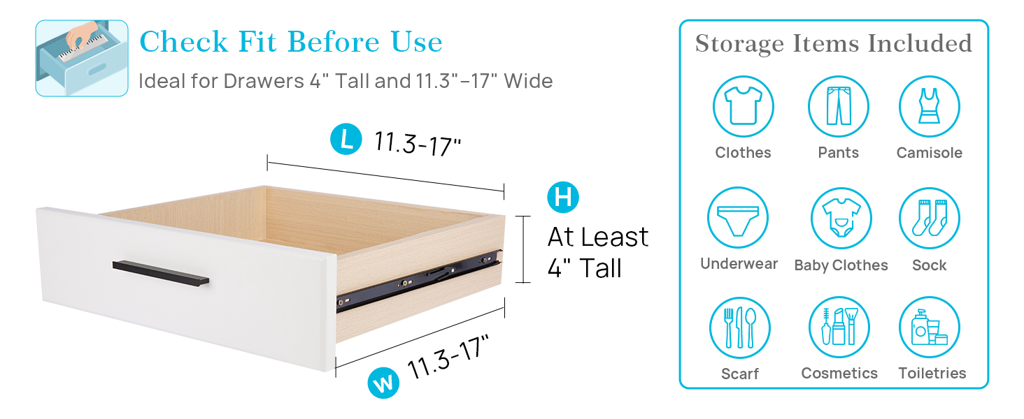 drawer organizer clothes
