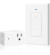 WILAWELS Mini Remote Control Outlet Wireless Light Switch, Programmable and Removable Remote Outl...