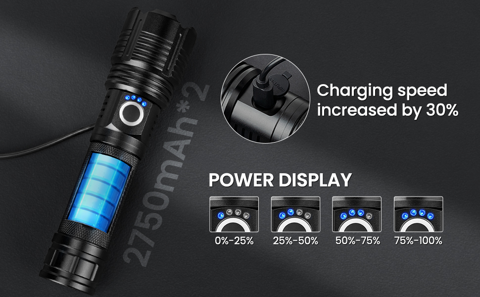 900000 lumen flashlight rechargeable
