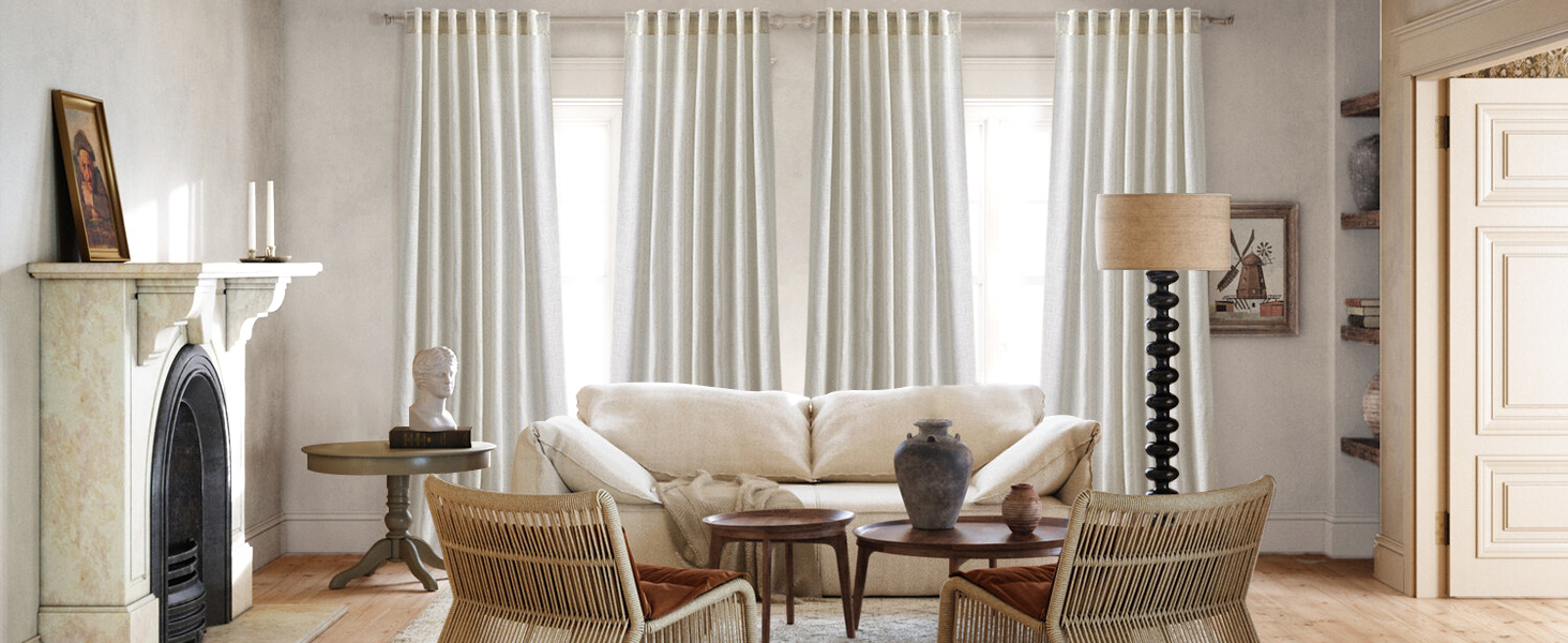 linen curtains for living room
