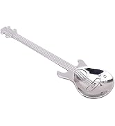 Funny Guitar Shaped Coffee Teaspoons Stainless Steel Musical Dessert Spoons Stirring Mixing Spoon...