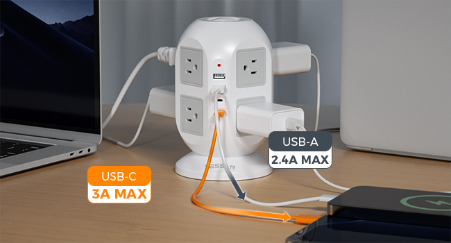 surge protector with usb ports