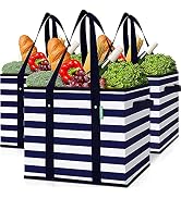 WISELIFE 3 Pack Reusable Grocery Bags Large Shopping Bags
