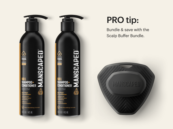manscaped silicone body scalp buffer shower head dome scrubber bodywash loofah shampoo