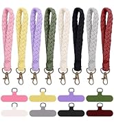 Krijuess Boho Macrame Phone Wrist Strap, 4/5 / 8 PCS Cell Phone Lanyard with 4/5 / 8 PCS Phone Te...
