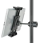 koolehaoda Tablet Mount Holder for Mic Stand, Adjustable 4.7"-12.9" | Microphone Music Stand iPad...