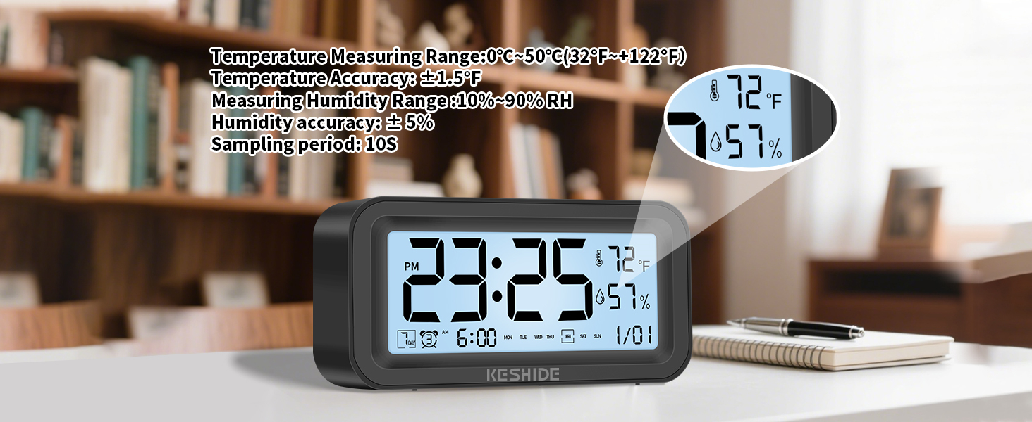 digital clock with temperature
