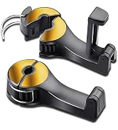 SCOVVORD Car Headrest Hidden Hook with Phone Holder, Car Seat Hooks for Purses and Bags, Universa...