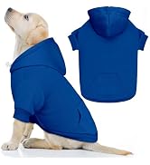 Dog Sweaters for Large Dogs Pet Sweater Solid Soft Brushed Fleece Dog Hoodie Clothes Pet Hoodie S...