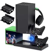 Vertical Cooling Stand Compatible with Xbox Series X, YUANHOT Charging Station Dock with 1400mAh ...