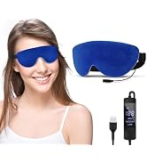 KOVNLO Heated Eye Mask for Dry Eyes, Stye, Blepharitis, Chalazion, Washable USB Electric Warm Hea...