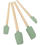 Silicone Spatula Set, Food Grade Rubber Spatula-4 Piece Nonstick Rubber Spatulas, Spoonula, Jar S...