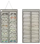 ANIZER Dual-sided Hanging Sunglasses Organizer Dust-Proof Glasses Storage Wall Pocket Eyeglasses ...
