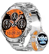 LIGE Military Smart Watches for Men(2 Bands),1000mAh/1.85" HD Large Screen Smartwatch, Flashlight...