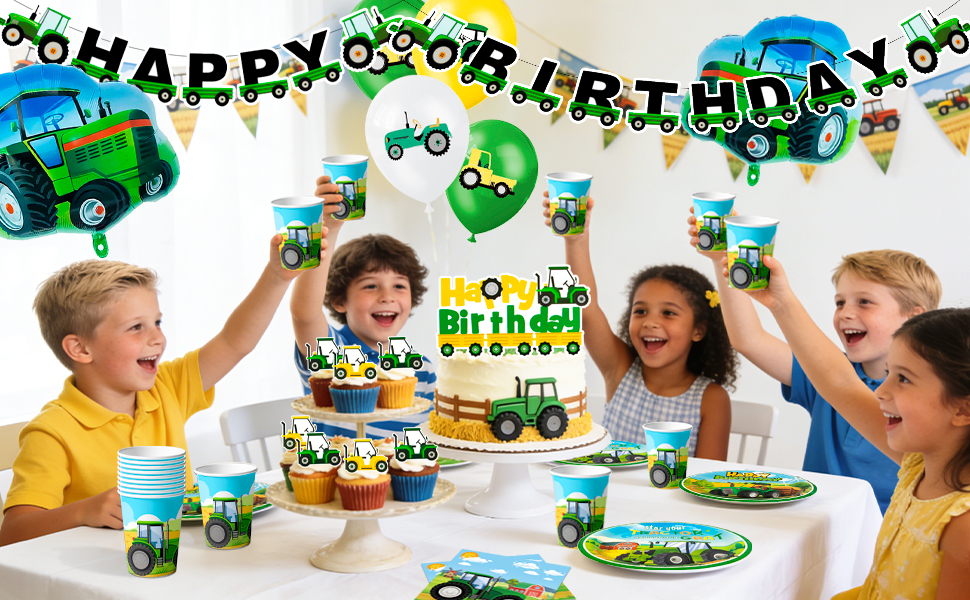 tractor party decorations