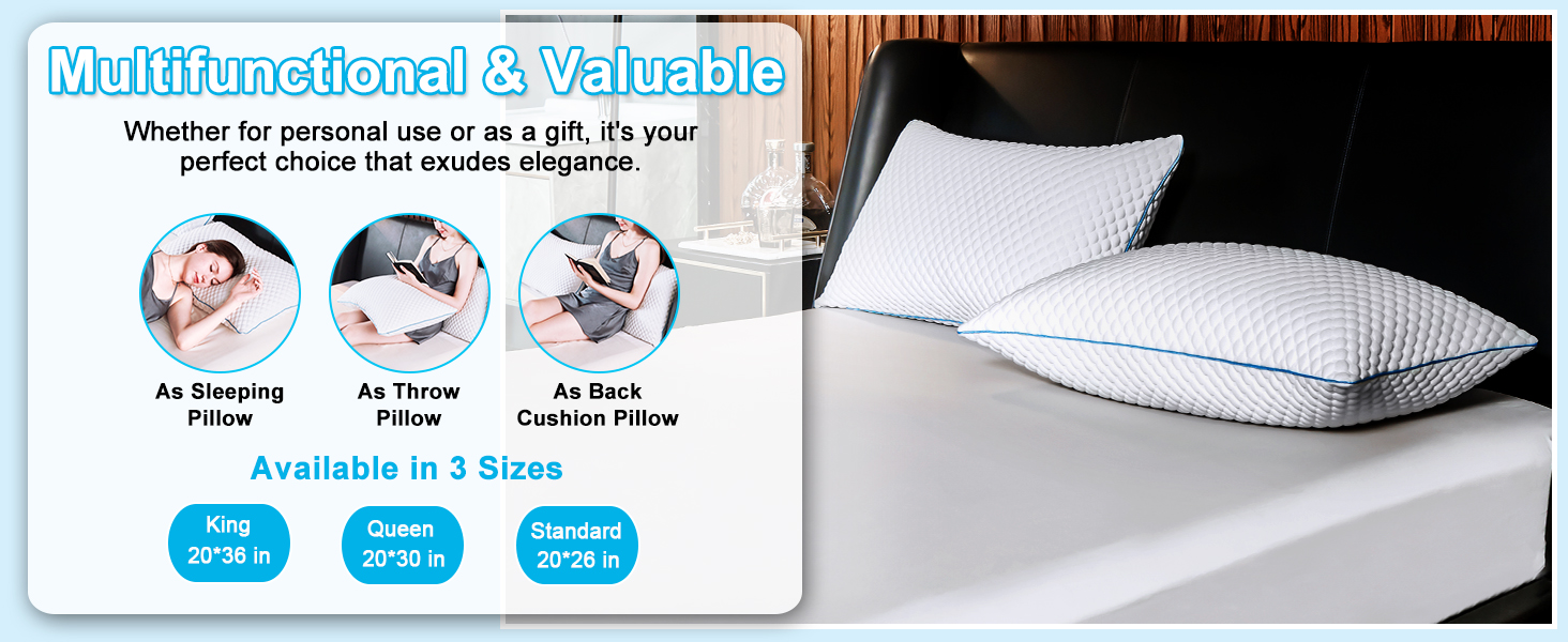 pillow side sleeper cooling gel pillow cooling memory foam pillow side sleeping pillow