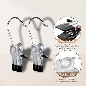 Space saving pants clip
