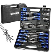 SORAKO 51-Piece Screwdriver Set, Multi-Purpose Magnetic Screwdriver Set with Case, Precision Scre...