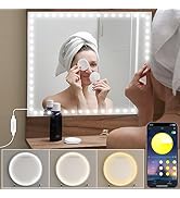 MATICOD Vanity Lights for Mirror, 3 Color Mirror Lights Makeup Light with Button/App Control, Led...