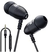 Moxking Wired Durable Metal Earphones Earbuds w Microphone and Volume Control, Deep Bass Clear So...