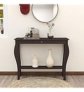 ChooChoo Narrow Console Table with Drawer, Chic Accent Sofa Entryway Table with Shelves for Entry...