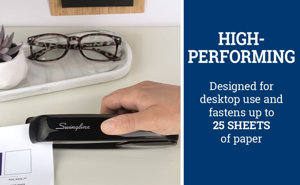 high performing designed for desktop use and fastens up to 25 sheets of paper