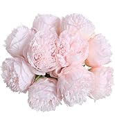 U'Artlines 2Bouquet 10Heads Artificial Peony Silk Flower Leaf Home Office Wedding Party Festival ...