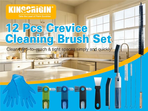 crevice cleaning brush set