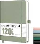 AHGXG Lined Journal Notebook - Journal for Women Men, 120 GSM Thick Paper, 160 Pages, A5 Hardcove...