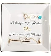 HOME SMILE Ceramic Ring Dish Jewelry Tray for Mom Sister Friends