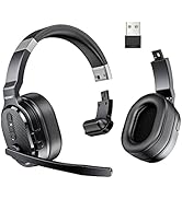 TECKNET Bluetooth Headset, Wireless Bluetooth Trucker Headset with Microphone Noise Cancelling 3 ...