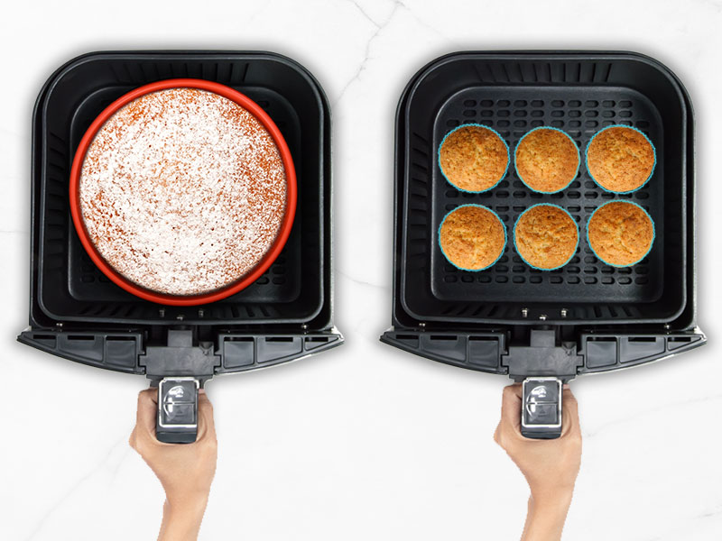 silicone cake pan and reusable cupcake muffin liners