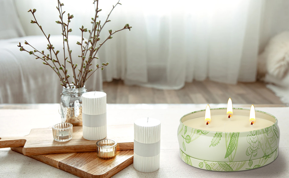 Large citronella candles outdoor