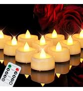 merrynights Remote Candles, 12 Pack Flameless Tea Lights Candle Battery Operated, 400+Hours LED T...