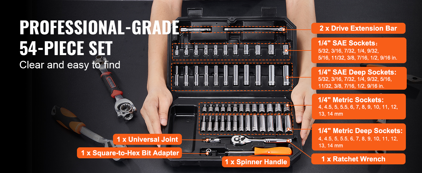 1/4 drive socket set