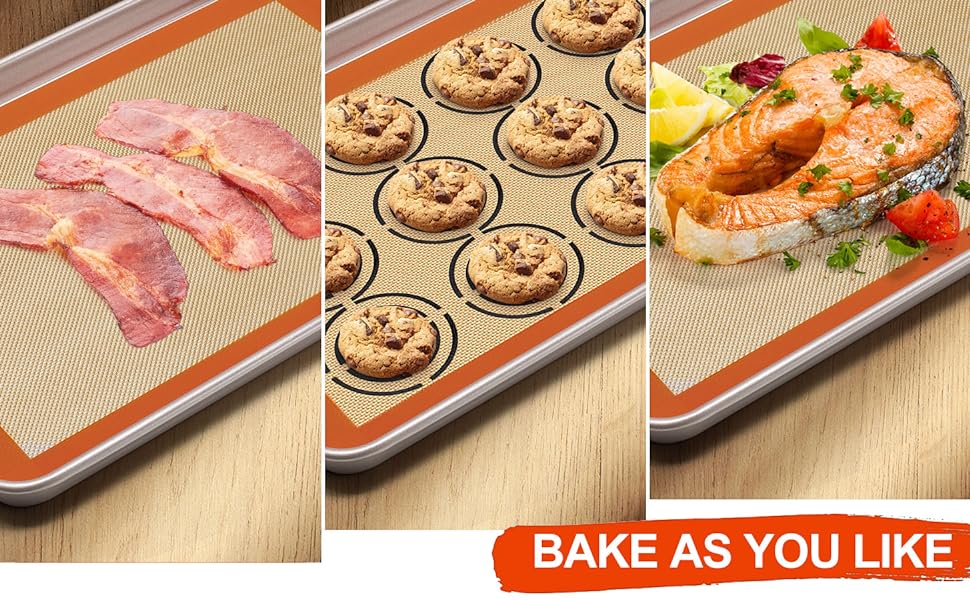 Silicone Baking matsg sheet set