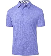 Men's Golf Polo Shirts Quick Dry Moisture Wicking Performance Stretch Short Sleeve Shirt Athletic...