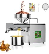 Home Commercial Automatic Oil Press Machine,800W Steel Stainless Hot & Cold Oil Press Extractor, ...