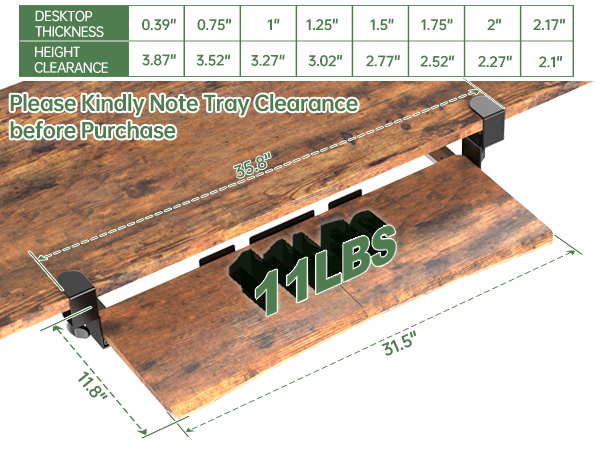 desk keyboard tray slide out