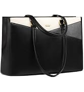 LOVEVOOK Laptop Bag for Women,15.6 Inch Laptop Tote Bag for Women,Vintage Leather Work Tote Bags ...
