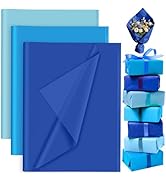 PLULON 60 Sheets Blue Tissue Paper Bulk, Tissue Paper for Gift Bags Crafts Packaging Birthday Bab...