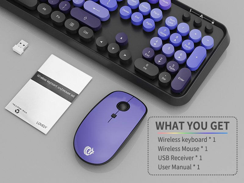 wireless keyboard and mouse retro