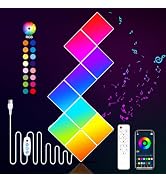 JIMIMORO 9Pack Wall Light RGB Panel - Smart APP Mini Square RGB Lights Smart LED Wall Panels with...