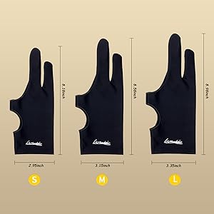 three sizes for both hands