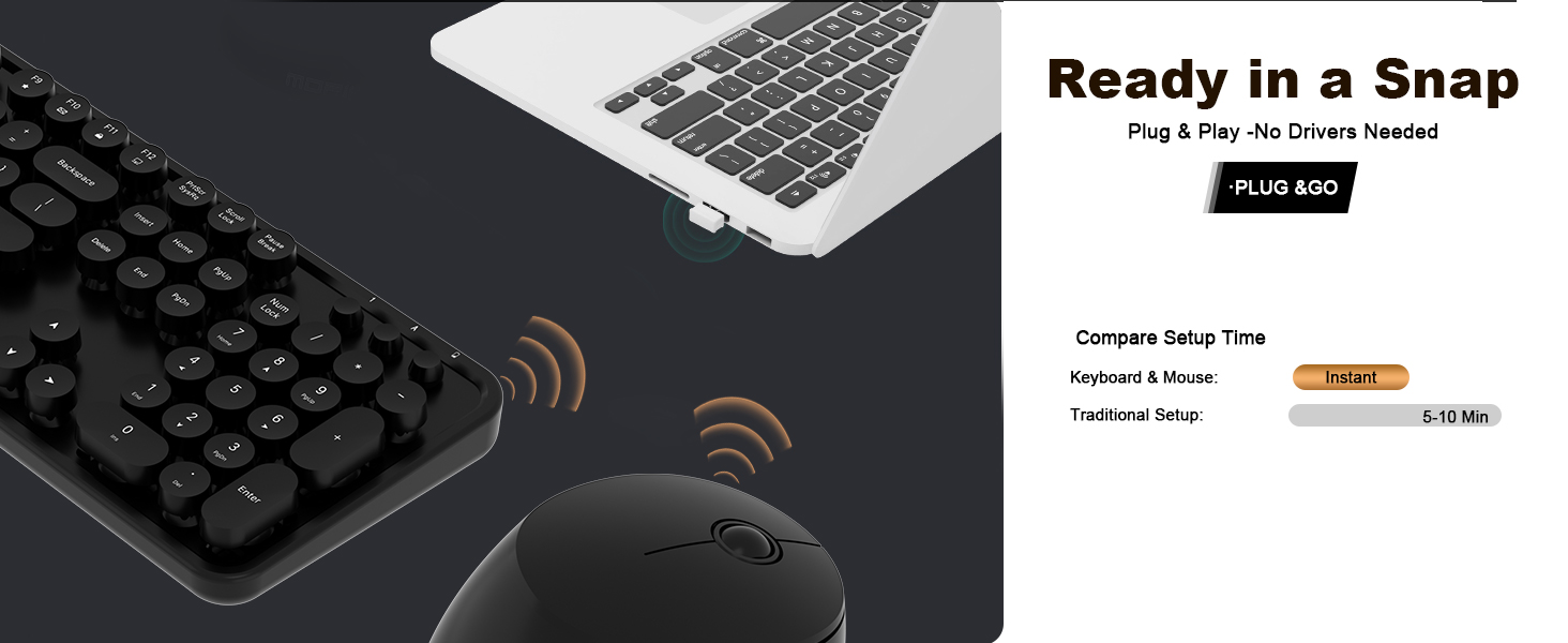 Wireless Keyboard and Mouse Combo