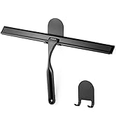 HOME SO Shower Squeegee in Matte Black; Effective Rubber Blade Squeegee for Windows, Glass Shower...