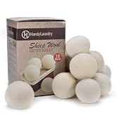 Wool Dryer Balls - Natural Fabric Softener, Reusable, Reduces Clothing Wrinkles and Saves Drying ...
