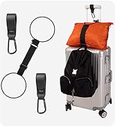 Luggage Strap and Hooks 3PCS for Securing Belongings to Suitcase, Adjustable Connector Strap Add ...